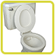 Reduce toilet water use. Use a high-efficiency/dual flush toilet, composting toilet, or low-flow toilet conversion kit