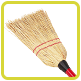 Use a broom, rather than a hose or leaf blower, to clean sidewalks, driveways, patios, and other impermeable surfaces